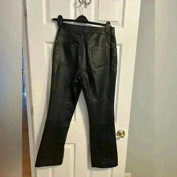 Vintage Premium Black Leather Designer Pants - Picture 7 of 13